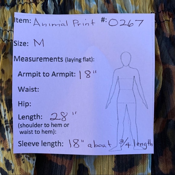 🔥5/$20🔥 Animal Print Chiffon Blouse - Picture 8 of 8